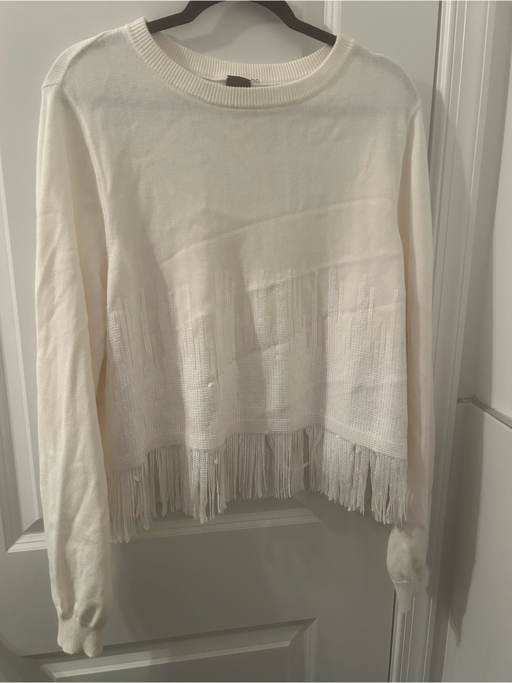 Pinko Cream Crewneck Knit Top